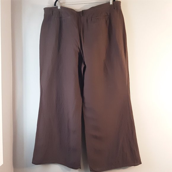Lane Bryant Brown Linen Pants | 22/24 - Picture 1 of 14